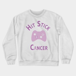 Hit Stick Testicular Cancer - Hand Drawn Crewneck Sweatshirt